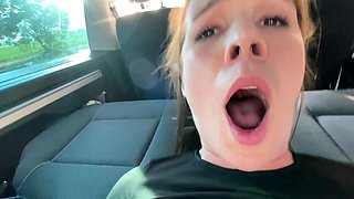 Czech amateur blowjob and fucking POV in public