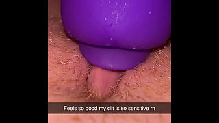 Torturing my full bladder with a dildo