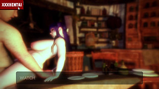 Young Lustful Bigboob Priestess Summons Pleasure - 3D Animation