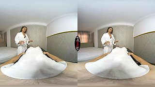 At The Massage Parlor - Naughty Brunette; Busty Nicole Cherry POV