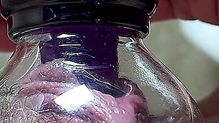 Vacuum Morning Masturbation, Wet Pussy with Cream Flowing Out, How Nice It Is