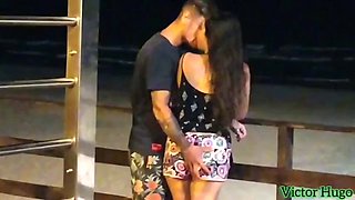 Friend sharing his wife with me on the beach