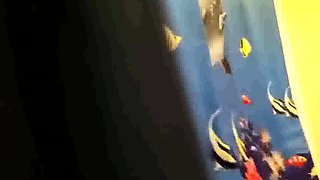 peeking at my blonde niece in the bathroom