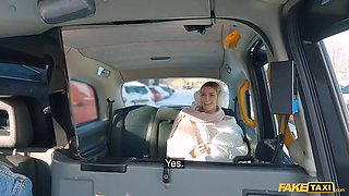 Faux cab stunning lingerie model is glad to have hard prompt porn with the driver