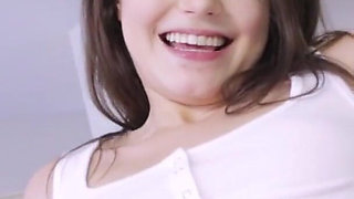 Cute stepsis blows her stepbrother in the shower