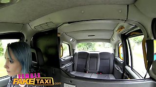 Girl faux cab lesbos have Pussy Licking wrestle fun in back of uk taxi