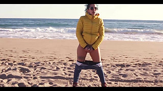 Beach Masturbation