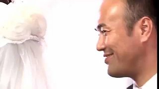 Asian new wife shares at wedding: Blowjob, Babe  Japanese Porn