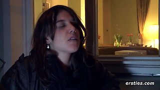 Hot German Brunette Roesi Masturbates Solo - Hardcore HD Pussy Play