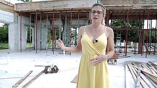Beautiful woman with glasses Cory Chase in hot scene.