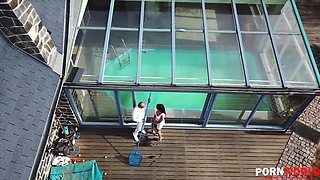 Top-heavy stunner Inna Innaki spreads her legs wide open for his fat cock GP1025