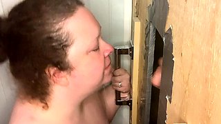 Glory hole with a big cock