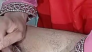 Indian Desi Whore Applied Oil on Her Hand and Took Out the Water From My Big Dick