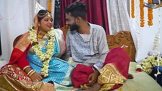 Desi Newly Married Husband Wife Hardcore Fuck at First Night