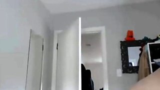 Mixed-Race Amateur Plays with Her Sex Toy on Webcam