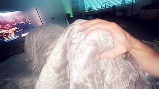 POV - Succubus Gags & Strokes Monster Human Cock