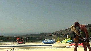 Mexicana blowjob with her big boobs