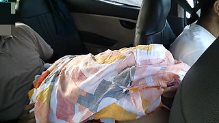 Girlfreind boyfriend and cab driver threesome sex in cab car - hd porn