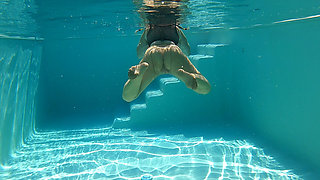 Pool Fun in Nylons