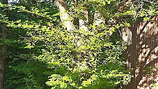 Teasing and Masturbating Out in the Woods