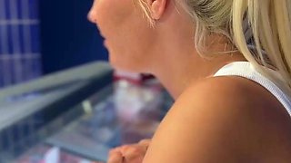 Meeting The Beautiful Blonde Sienna Day In Barcelona