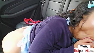 Amateurs Thai mom suck BWC in the car