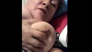 Horny Ecuadorian BBW Granny with Big Tits on Webcam