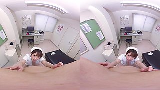 Japanese brunette babe VR porn