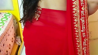 Pankhuri Kunal Shooting in Red Hotel Room