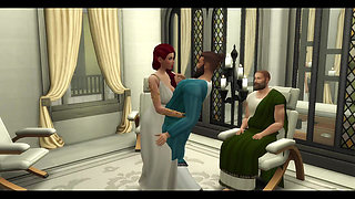 The Blissful Simmers_sims in Rome Bath House Sex Day