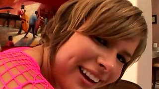 Blonde bitch likes black cock