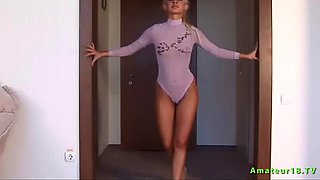 Hot gymnast is horny