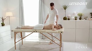 Rebecca Volpetti gets her pussy pounded hard in sensual massage & fuck