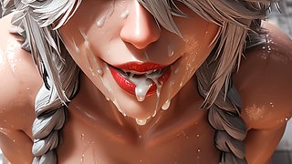 Fucking A Naugthy MILF In Public Shower Ends Up With Facial Cumshot - AI