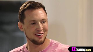 Skinny mom shemale stepmom pleases big cocked stepson