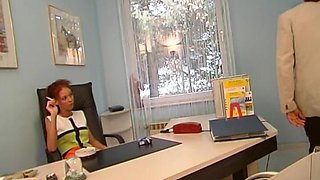 Redhead Secretary From Germany Gets Fucked Hard on a Lunch Break