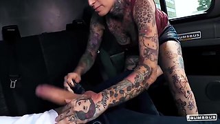 Tattooed Blonde Milf Fucked Hard In The Sex Bus 11 Min