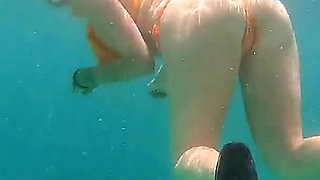Snorkel Slut in Paradise - Underwater Flash & Naughty Tease