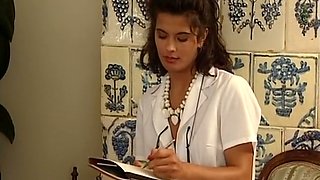 Gorgeous and busty European sex doctor having session with a couple