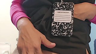 Flashing you my pussy while at work.