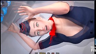 Flight attendant pounded by massive cock in the galley