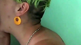 Cock sucking through gloryhole and swallow