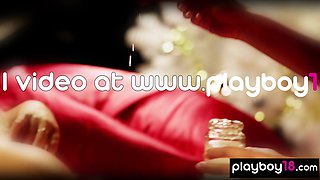 Lesbian teenager massaging her horny blondie GF