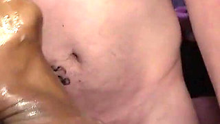 Black + White Creampie Gangbang with 3 Girls