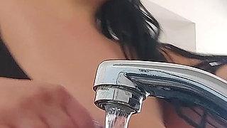 Stepmom at Home, Just Fans in Slow Motion, Black Dress