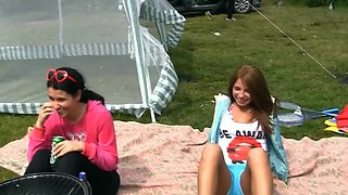 Summer partying and fucking with Russian college girls