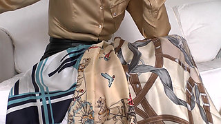 Cum on Stepmother's Silk Scarf, Lady Victoria Valente