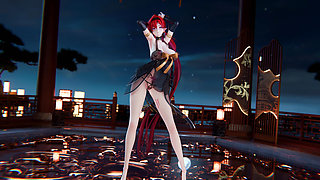 [mmd] 4K Yinyin-bingbing Korean Dance, Lingerie, Erotic Tattoo, Striptease