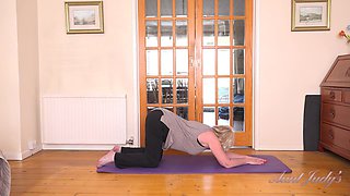 Auntie Amy Stretches with Mature Blonde Big Passion