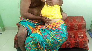 House wife enjoying with her step father